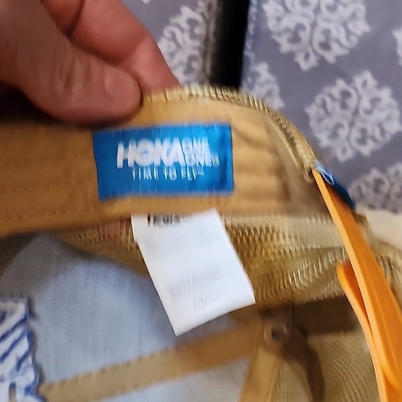 Hoka Tan Trucker Hat with Multicolor Logo - Picture 6 of 6